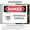 Signmission Anhydrous Ammonia Danger Sign, Vinyl Decal, 10in W x 7in L, 2PK OS-2PACK-DS-D-710-L-1028 - alternate 5